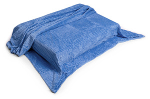 Blanket 160 x 200 Microfiber Zigzag Embossed Cornflower