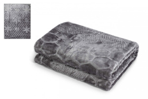 Suzan 10 Stamped Acrylic Blanket Gray 160x210