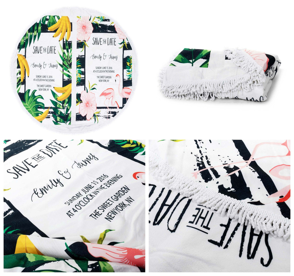 Ręcznik Koc 150 cm Okrągły Plażowy Boho 03 