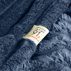 Koc 170 x 210 Mikrofibra Tłoczony Soft Granat