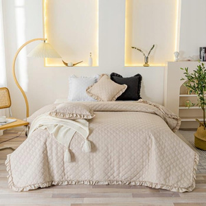 Narzuta 200 x 220 Pikowana Dwustronna Ruffy Beż