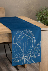 Runner 35 x 180 Decorative Velvet Blink12 Navy Blue