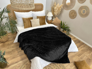 Koc 200 x 220 Mikrofibra Tłoczona Pluszowa Ala Plastry 3D 06