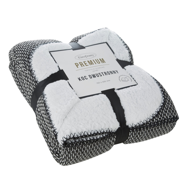 Blanket 150 x 200 Microfiber Two-sided Panda Black+White