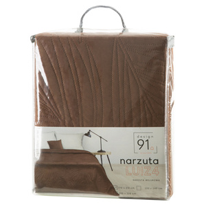 Narzuta 220 x 240 Pikowana Velvet Luiz4 Cegła
