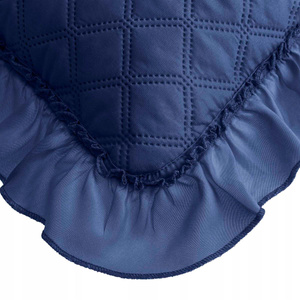 Poszewka 50 x 70 Dekoracyjna Pikowana Ruffy Granat