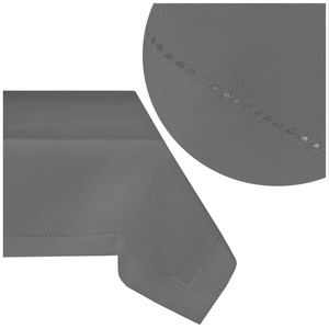 Stain Resistant Tablecloth with a Moiré 240_Grey 110x160