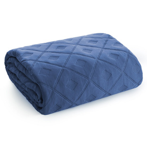 Quilt 200 x 220 Design Quilted Alara6 Navy Blue