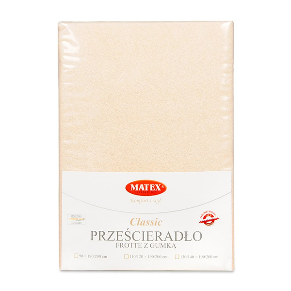 Prześcieradło 220 x 200 Frotte z Gumką CLASSIC 15