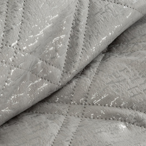 Quilted Velvet Bedspread 200 x 220 Luiz Blink Silver