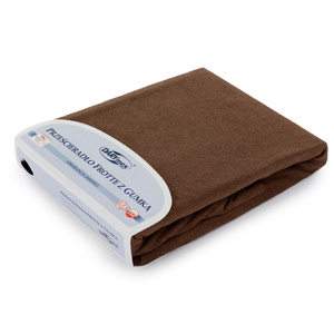Terry sheet with elastic 045_D Chocolate 180x200