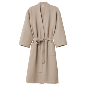 Gofer Unisex Cotton Bathrobe Vizzy S 02 Beige