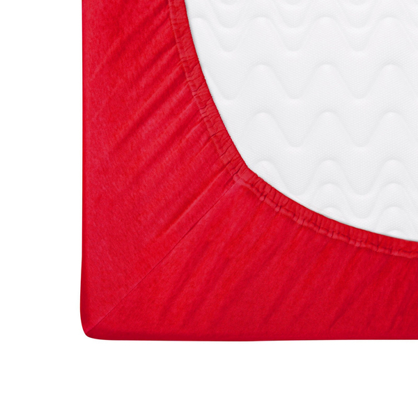 Prześcieradło Jersey z Gumką 016_D Czerwony 120x200