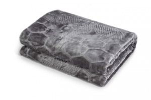 Suzan 10 Stamped Acrylic Blanket Gray 160x210