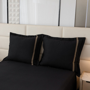 Pościel 160 x 200 3cz Gładka Z Haftem Lumera 08