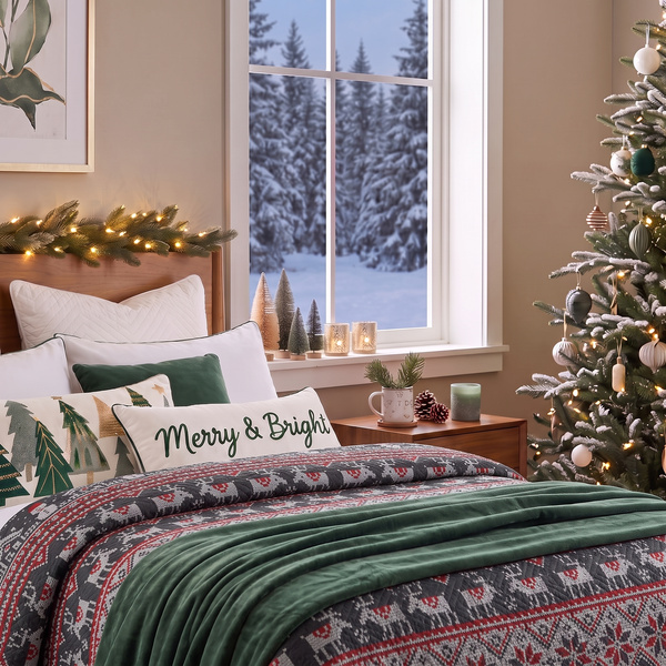 Narzuta 220 x 240 Tłoczona Świąteczna Levent 2960