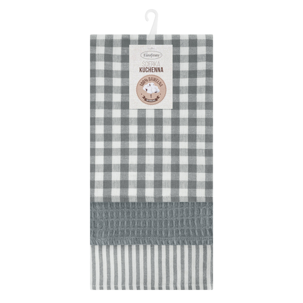 Komplet Ścierek 3szt 50 x 70 Bawełna Lucy Sreb