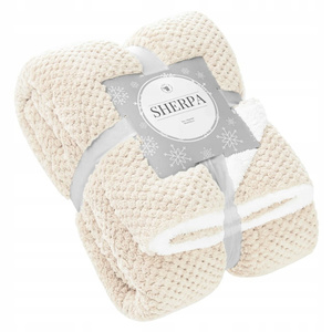 Blanket 150 x 200 Microfiber Lamb Sherpa Cream