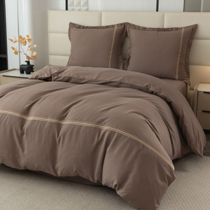 Pościel 140 x 200 2cz Gładka Z Haftem Lumera 03