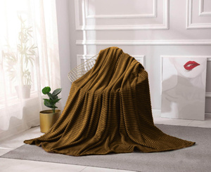 Blanket 200 x 220 Microfiber Embossed Ardea Stripes 61