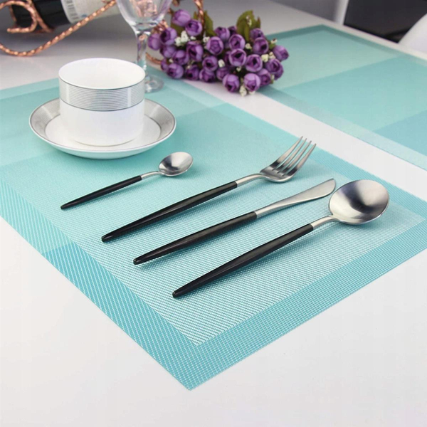 30 x 45 Decorative Frappe Turquoise Placemat