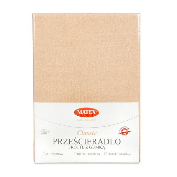 Prześcieradło 220 x 200 Frotte z Gumką CLASSIC 16