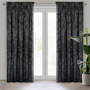 Curtain 140 x 300 Decorative Velvet Nadia Cza+Zł