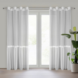 Firana 140 x 250 Dekoracyjna Przelot ALISON Biały