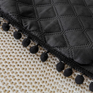 Bedspread 160 x 220 Quilted Two-Sided Pompoo Black