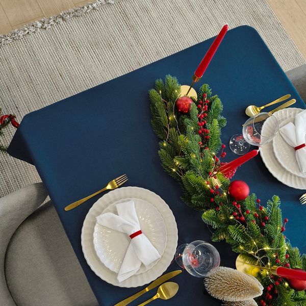 Tablecloth 120x260 Stain-resistant Surbo Navy Blue