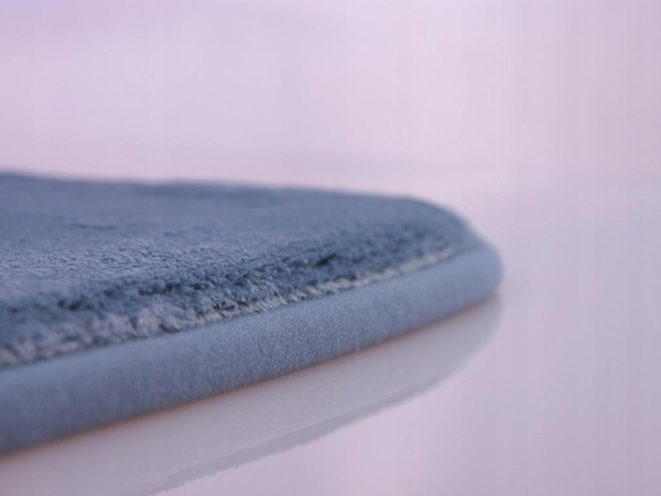 45 x 70 Bathroom Rug Velour Love Blue