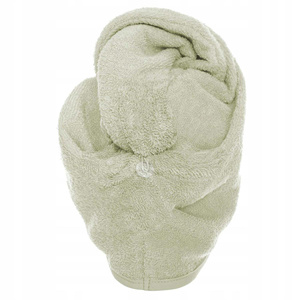 Turban 60 x 24 Ręcznik Button Bawełna Oliwkowy