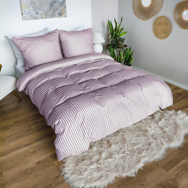 Pościel 160 x 200 3cz Mikrofibra w Pasy Eusebia Home 02