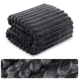 Blanket 160 x 200 Microfiber Stamped Stripes Nuvio 03