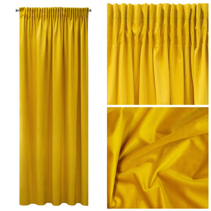 Curtain 140 x 270 Decorative Pierre Cardin Sibel Mustard