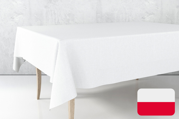 Obrus 130x200 Plamoodporny Klasyczny Elegant Biały