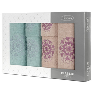 Towel Set 6pcs. Lotus 380 Powder+Mint