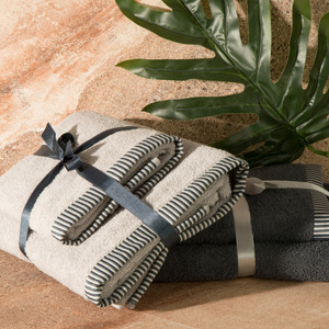 Towel Set 2 pcs Kos 50x90 70x140 Cream