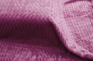 Blanket 160 x 200 Microfiber Zigzag Embossed Blueberry
