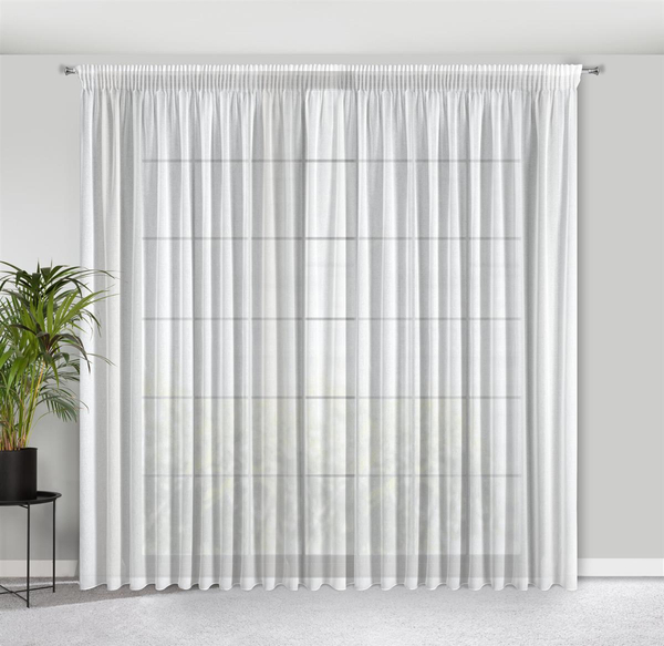 Margo Decorative Curtain 300 x 270 Tape White