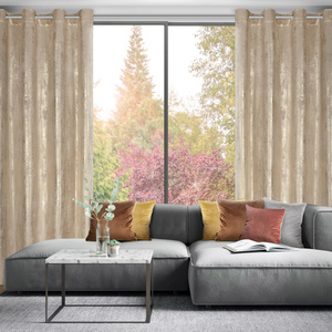 Zasłona 140 x 250 Welwet Przelotki Renia Beż+Sz