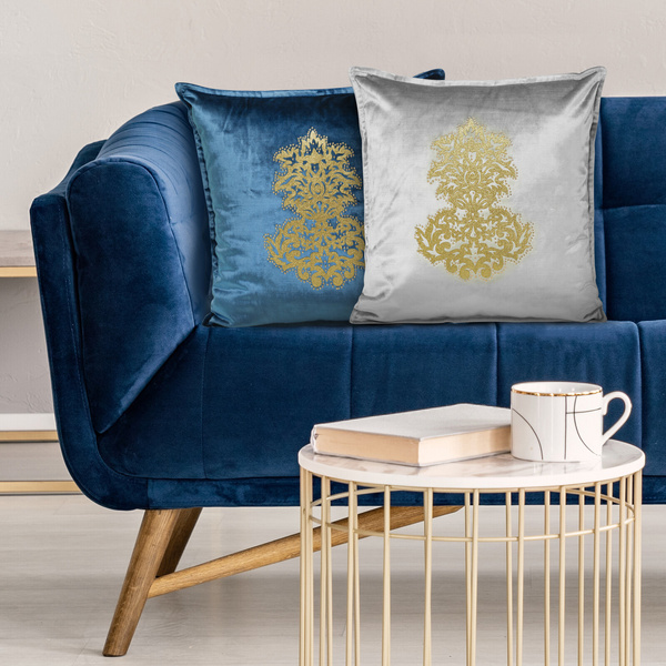 Poszewka 45 x 45 Dekoracyjna Welwet ROYAL4 Niebiesk