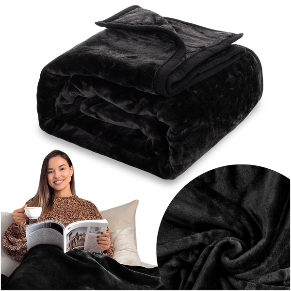 Koc 200 x 220 Akrylowy Jednolity Ciepły Yasemin 02