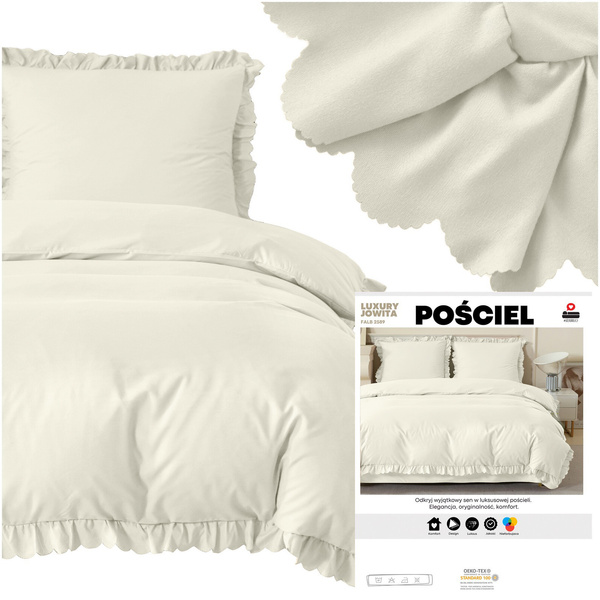 Pościel 220 x 200 3cz z Falbaną Luxury Jowita 04