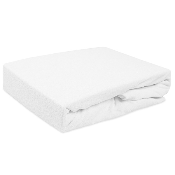Prześcieradło Frotte z Gumką 001_D Biały 60x120