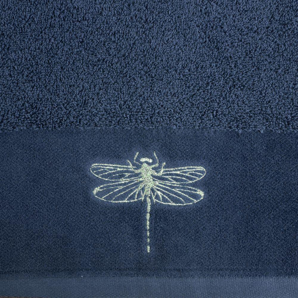 50 x 90 Bath Towel Cotton Lori1 Navy Blue