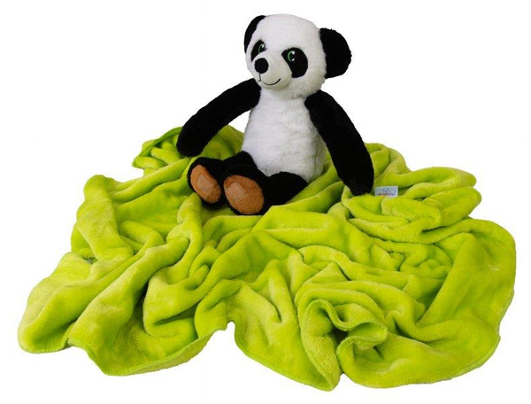 Blanket 85 x 100 Carol Microfiber + Panda Mascot