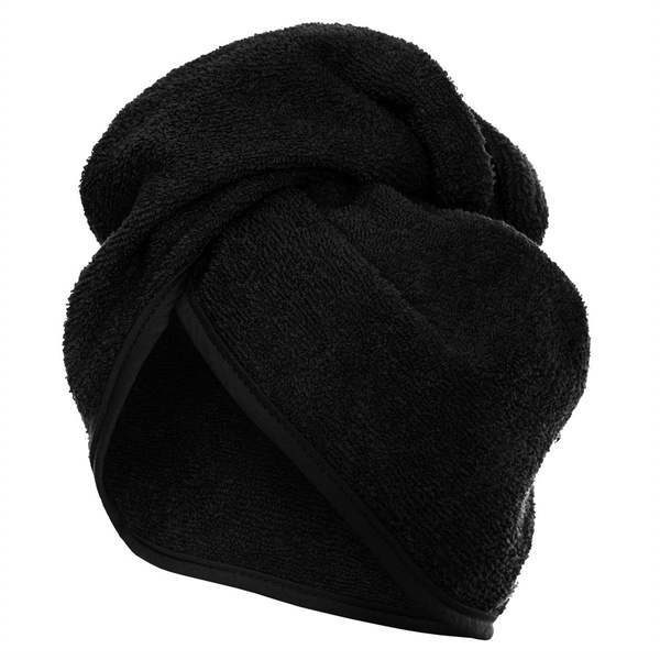 Turban 65 x 23 Ręcznik Frotte Bawełna Czarny