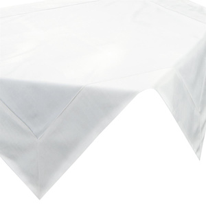 85 x 85 Decorative Velvet Tablecloth White