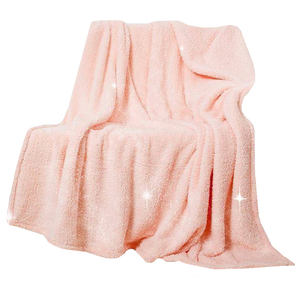 Blanket 150 x 200 Microfiber Plush Brocade Silver 01